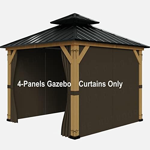 BPS 10' x 10' Gazebo Curtain Privacy 4Panel Sidewall