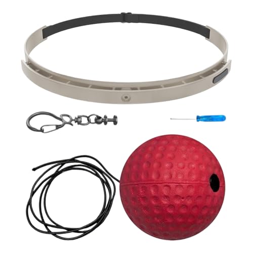 Generisch Reaction Training Ball, Headband Boxing Fitness Set, Lightweight Silicone Ball with Stretch Strap, Agility Trainer Kit, Reflex Gear with Bounce Control, Boxing Exercise for Men Teens