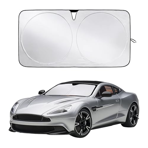 Image of Econour Windshield Sunshade for Aston Martin Vanquish, Vanquish S 2014-2016, 2017, 2018 Sun Visor for Front Window Sun Shade Cover, UV Blocker & Protector, Car Accessories