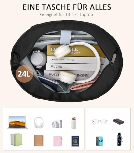 Sac à main étanche grand format pliable pour ordinateur 17" - 6