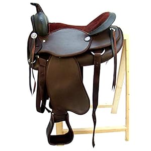 A&M Reitsport Westernzadel LOWA bruin kunstleer NIEUW, grootte: 17 inch