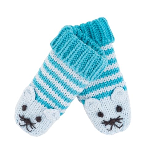 Kids Knit Beanie, Mittens for Boys and Girls (Age 1-6Y) Unique Design, Premium Quality Knitted Set, Warm Fleece-Lined4