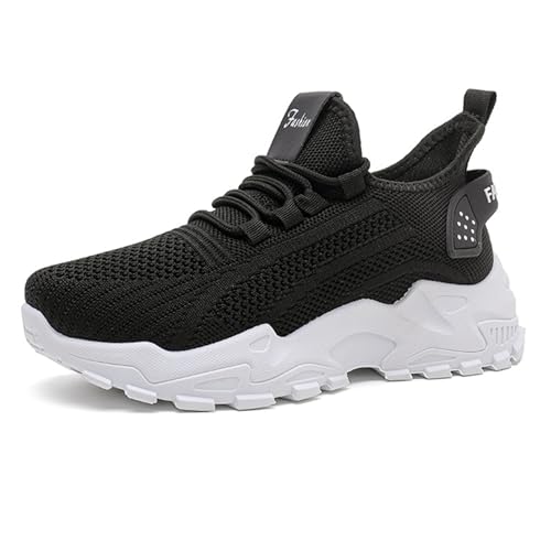 Women's mesh Breathable Sneakers Comfortable Casual Lace Up Chunky Platform Running Shoes Lightweight Non Slip Walking Shoes for Travel Work Party