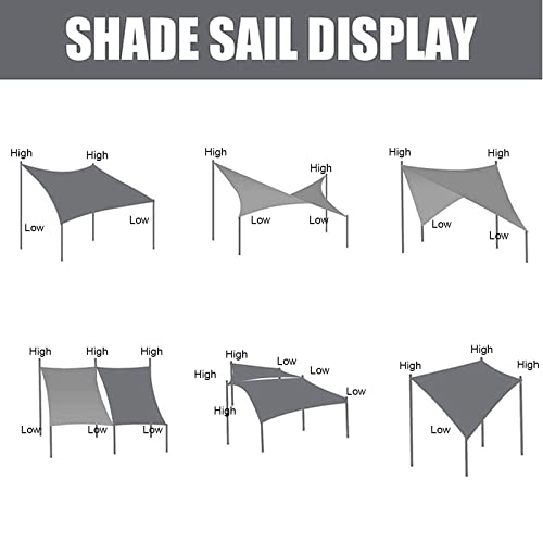 Voile de teinte solaire extérieure rectangle 3x3m pour pergola - 4