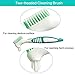 BLLREMIPSUR 2 Pcs Denture Brush Toothbrush, Multi-Tufted Bristles Deep Cleaning Denture Gap, Daily Brushing Keep for Freshness and Clean (Random Color)