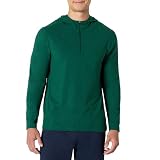 Amazon Essentials Herren Sportliches, Weiches, Leichtes Langarm-Trainingsoberteil mit Viertelreißverschluss, Grün Space-dye, M