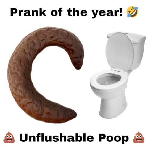 Unflushable Turd – Hilarious Prank Toy That Won’t Flush and Looks Real in The Toilet