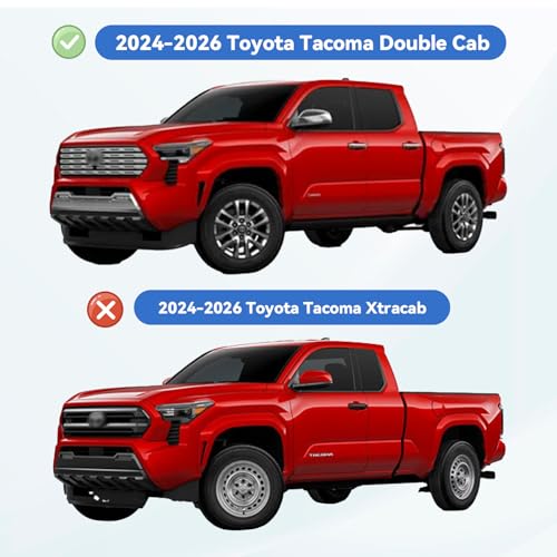 Image of Window Visors Rain Guards for 2024 2025 2026 Toyota Tacoma Double Cab, Out-Channel Window Vent Wind Deflectors Visors Shades for 24 25 26 Tacoma 4 Full-Size Cab