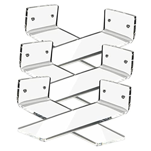 BIUDECO Floating Shoe Shelves 6 Pack Acrylic Shoe Racks Wall-Mounted Display Racks for Sneakers Space-Saving Storage
