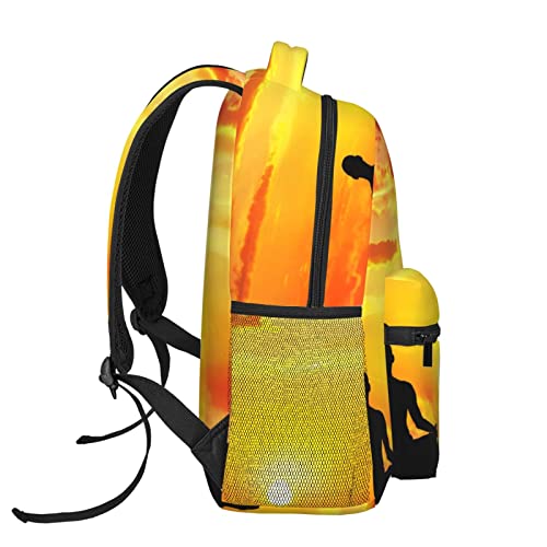 Sac à dos de méditation grand format noir avec compartiment PC