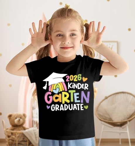 Image of Kindergarten Graduation Shirt for Girl: Last Day of School Shirt Kids 2026 Preschool Graduation Gift Tee Top