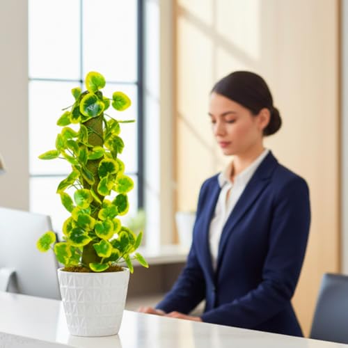 Image of fancymart Artificial Leaves Vine on Moss Stick 60 cm (Without Pot) | Decorative Indoor Plant for Home, Office, Cafe & Restaurant