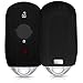 Produktbild kwmobile Autoschlüssel Silikon Hülle kompatibel mit Opel 3-Tasten Smart Key Autoschlüssel (nur Keyless Go) - Schlüsselhülle in Schwarz
