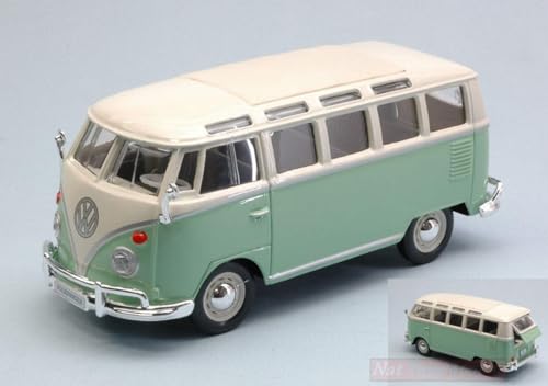 Vehículo a escala VW T1 Samba Van 1962 1:25 Green/Cream