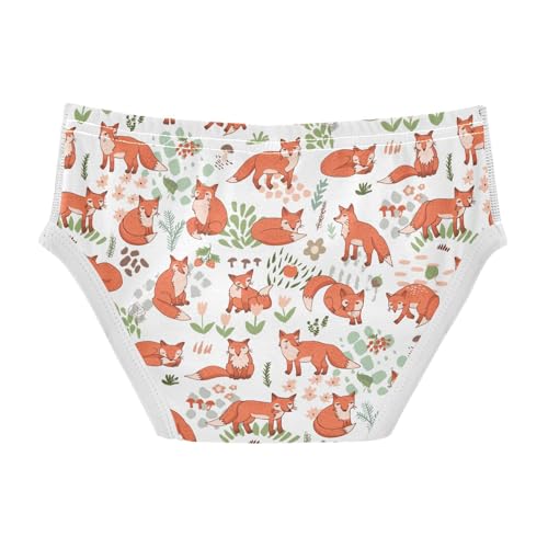 visesunny Boys Cotton Underwear Cute Forest Fox Flower Printed Toddler Soft Training Briefs Size 2T-8Y for Kids2