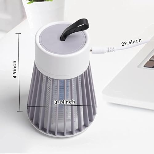 Image of Electronic LED Mosquito Killer Lamp - USB Powered Silent Bug Zapper with Safe UV Light - Non-Toxic Insect Trap for Indoor Use (Pack of 1)