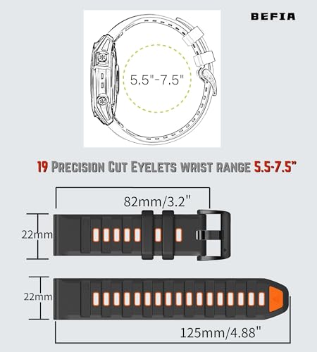 Correa para reloj 22mm compatible Garmin fenix 8, 7, 6 y Forerunner miniatura 3