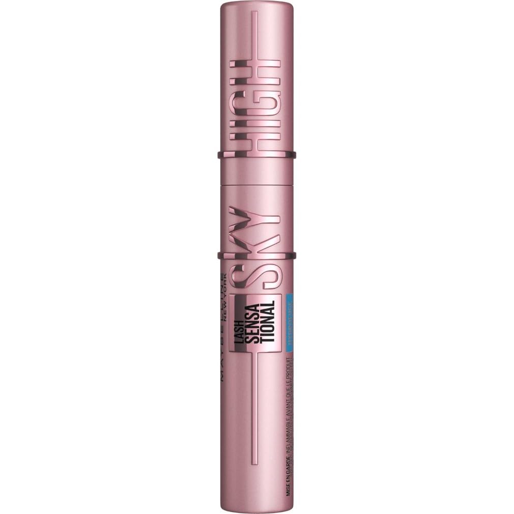 New York Lash Sensational Sky High Mascara, Volumising & Lengthening Mascara, Washable Flake-Free Formula Infused with Bamboo Extract & Fibres, 7 ml, Shade: Brown
