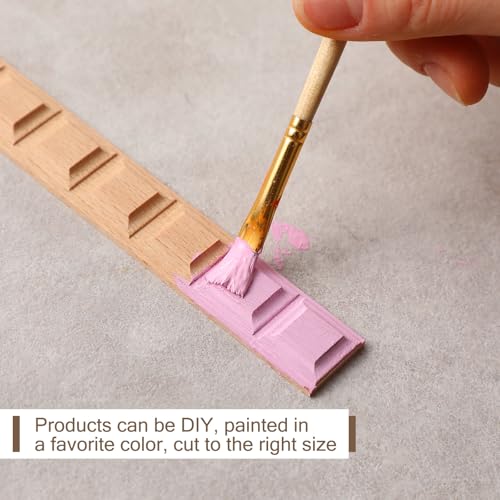 Moldura de madera con relieve de rejilla de 20mm para manualidades de carpintería y hogar 4