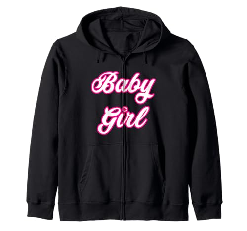 BABY GIRL Cute Flirty GirlyCore Y2K Kawaii BimboCore Baddie Zip Hoodie