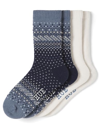 Image of HUE womens Crew Length Boot Socks, 2 Pair Pack
