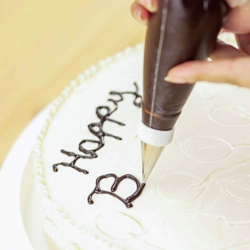 9 Pcs Round Piping Tip,Macaron Piping Tip,Cake and Cookie Decorating Plain Tube Set