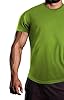 MKR Quick Drying Breathable Cooling Short Sleeve Sports T-Shirt with UPF40+ Sun UV Protection (Fluo Green, L) #1