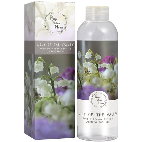 Orelune Reed Diffuser Refill, Lily of Valley Floral Diffuser Oil 6.76 fl.oz / 200ml, Long-Lasting Home Fragrance for Bedroom, Bathroom, Home Decor