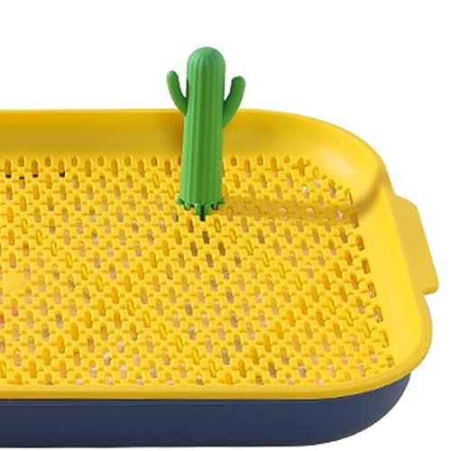 Litière pour chien plateau bleu jaune wc cage
