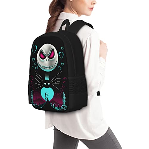 Ahuwfsu Halloween Men Jack Backpack, 3D Printed Large Capacity Laptop Backpack Travel Casual Bag Jackbag3-One Size #TOP3