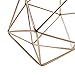 3D Geometric Himmeli Centerpiece & Hanging Ornament, Chrome Plated Metal - 6 Inch Size (Rose Gold)