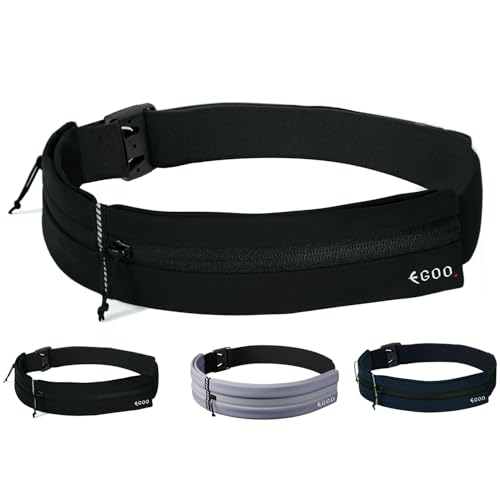 EGOO Water Resistant Running Belt with Dual Pockets