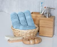 Utopia Towels 8-teiliges Premium-Handtuch-Set, 2 Badetücher, 2 Handtücher und 4 Waschlappen, 600 g/m², 100% ringgesponnene Baumwolle, Fitnessstudio, Hotel und Spa (Himmelblau) – Ansicht 8