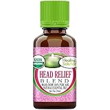 Organic Head Relief Blend Essential Oil (Made from 100% Pure and Natural - USDA Certified Organic) Best Therapeutic Grade Essential Oil - 30ml