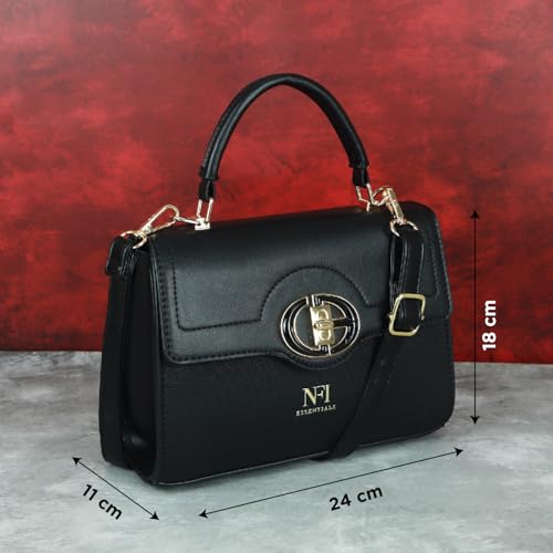 Image of NFI essentials Satchel Bags Ladies Purse Handbag Premium Women Shoulder Travel Bag for Work Gifts for Wife /Mother /Sister Stylish Office College Party Bag