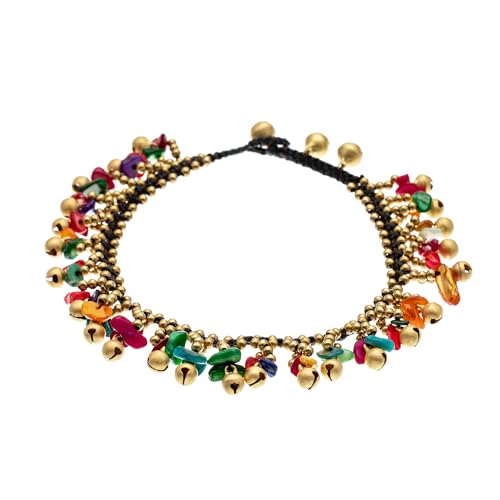 Image of kelistom Bohemian Ankle Bracelets for Women Handmade Natural Stone Beaded Chain Anklet