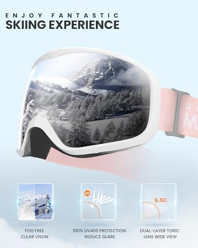 OutdoorMaster Owl Ski Goggles OTG, Snow Snowboard Goggles for Men Women Youth Anti-Fog, 100% UV Protection - Image 2