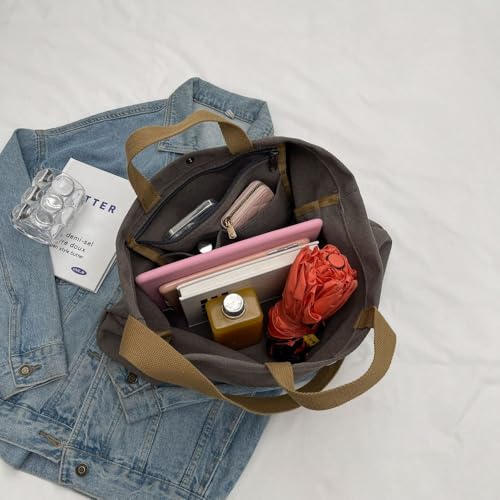 Bolso Tote Retro de Lona - Gran Capacidad miniatura 5