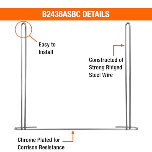 Image of Buyers Products B2436ASBC Chromed Steel Anti-Sail Brackets for Use with 24-Inch-Wide Mud Flaps, 2 Count, Hold Mudflaps Straight & Flat, Bolt or Weld on to Truck or Trailer