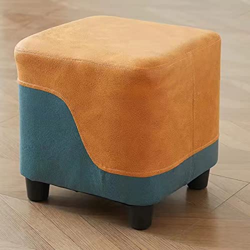 Reposapiés de madera maciza y piel sintética con acabado moderno y elegante