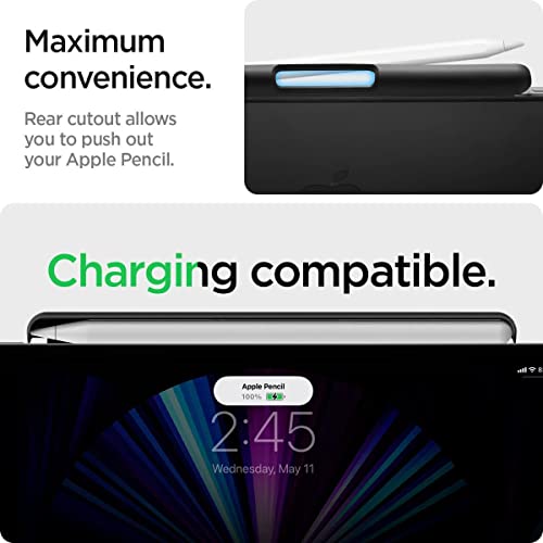 Spigen Pencil Holder for Apple Pencil Pro, 2nd Gen, Lenovo Yoga Pen, Galaxy S Pen, Compatible with Magic Keyboard, Smart Keyboard, Smart Folio, Magnetic iPad Cases, Wireless Charging Safe, Black - image 8