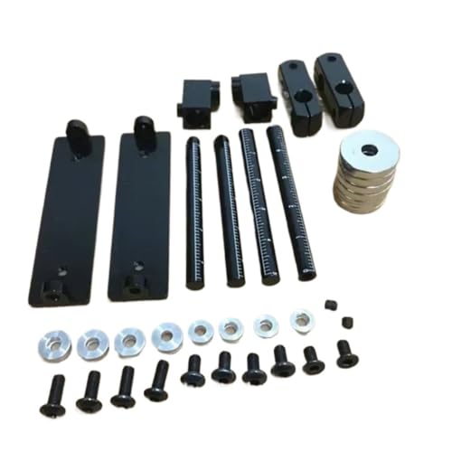 Support de carrosserie invisible RC en aluminium premium noir pour voiture de piste 1/10