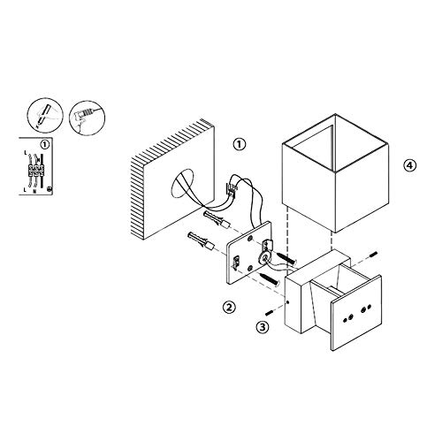 Andoer AC85-265V 12W Lâmpada de parede LED branca quente de alumínio IP65 Resistente à água Ângulo d