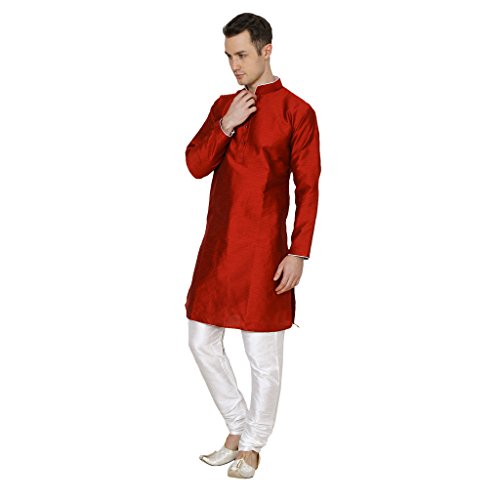 Kurta churidar mezcla de seda hombre para bodas y festivales 4
