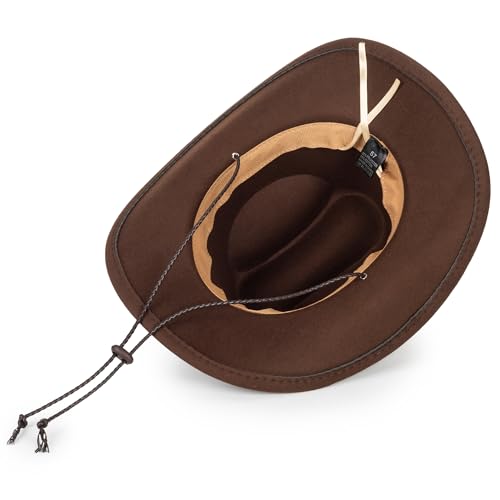 Image of Vintage Western Cowboy Hat for Men Outback Cowgirl Hat M /L