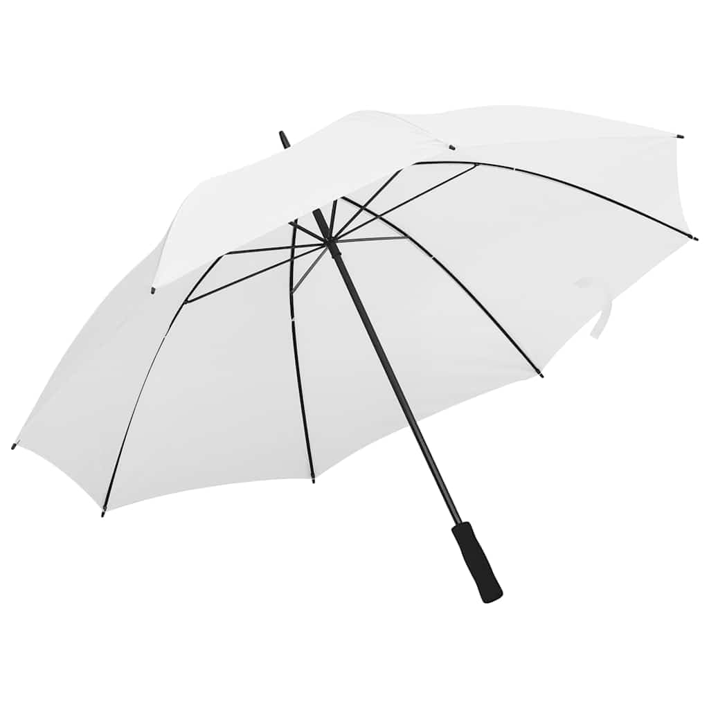 Parapluie Blanc 130 cm Robuste, léger, Pliant Automatique avec poignée antidérapante, idéal pour Voyage, Golf, randonnée, Protection Contre la Pluie, Vent et rafales