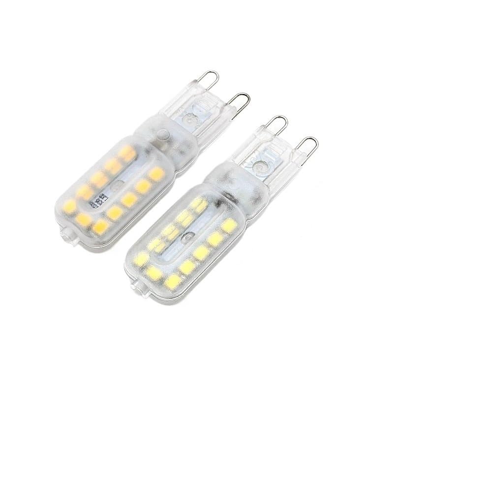 YSJX Lighting, Confezione da 20, Lampadina Faretto LED AC220V G9 SMD2835 2W/3W Illuminazione Domestica Lampadario Lampada Lampadine per la casa(Warm White,Transparent 22LEDs)