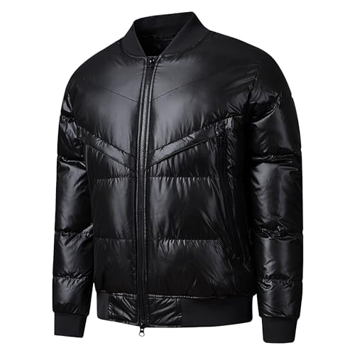 Doudoune isolée à capuche homme - Manteau d'hiver épais matelassé bicolore noir et gris