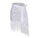 ⛱️【Múltiples formas de usar】: la bufanda de playa para mujer se puede usar de múltiples maneras. Átalo a la cintura como un pareo o una falda; o atar alrededor del pecho como un vestido; o cruzado detrás del cuello como un top. Se extiende fácilmente sobre la cabeza o los hombros. Como cubierta de bikini de playa, cubierta de traje de baño, chal de protección solar de playa, vestido pareo, pañuelo para la cabeza, cubierta de pecho, falda corta, cubierta básica