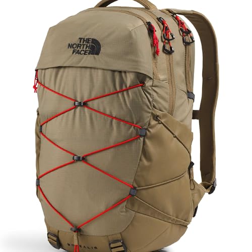 Image of The North Face Borealis Commuter Laptop Backpack - Water Repellent, Laptop Sleeve, Large Main Compartment, Cedar /Lava Red, One Size